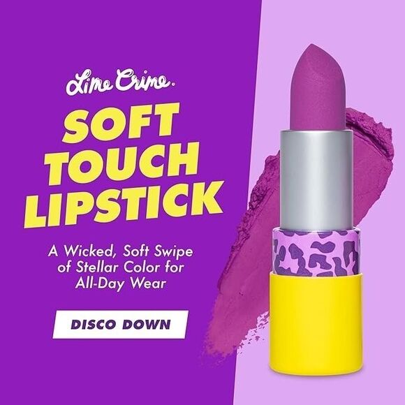 Lime Crime Soft Touch Comfort Matte Lipstick 0.14oz/4.4g - Disco Down NIB New - Picture 1 of 8